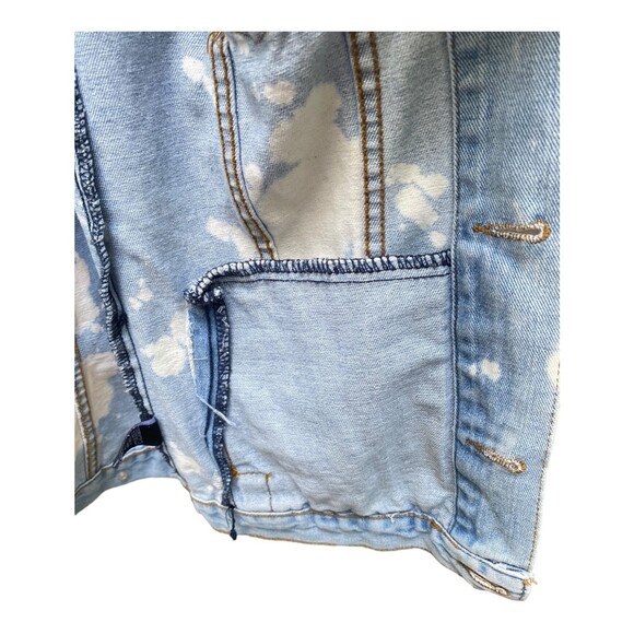 Carbon size Small S unisex denim jean jacket blue bleached distressed - Picture 7 of 11